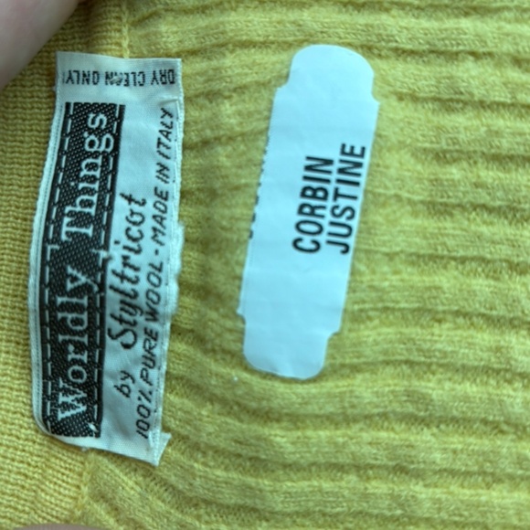 Worldly Things by StylTricot Yellow Wool Cardigan – Made in Italy - Picture 6 of 6